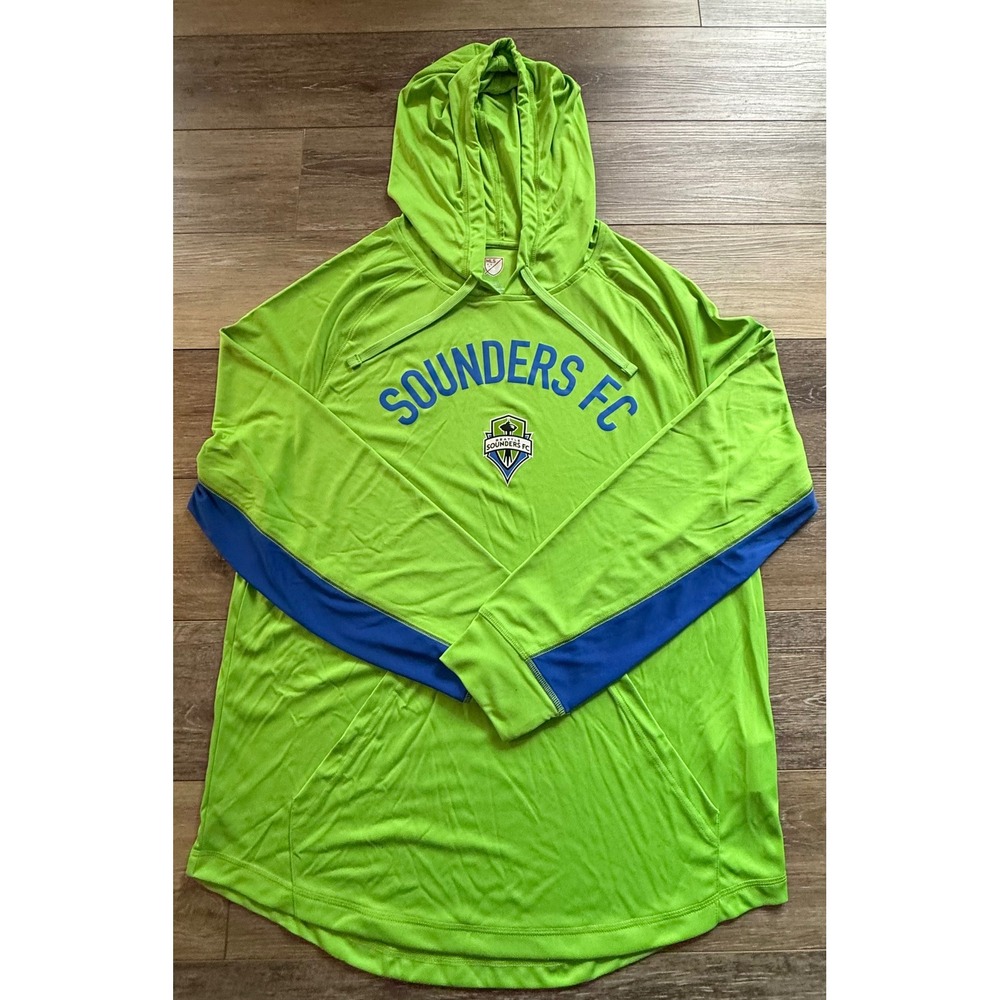 NWOT Mens Seattle Sounders FC MLS Hoodie - Large - Lime Green